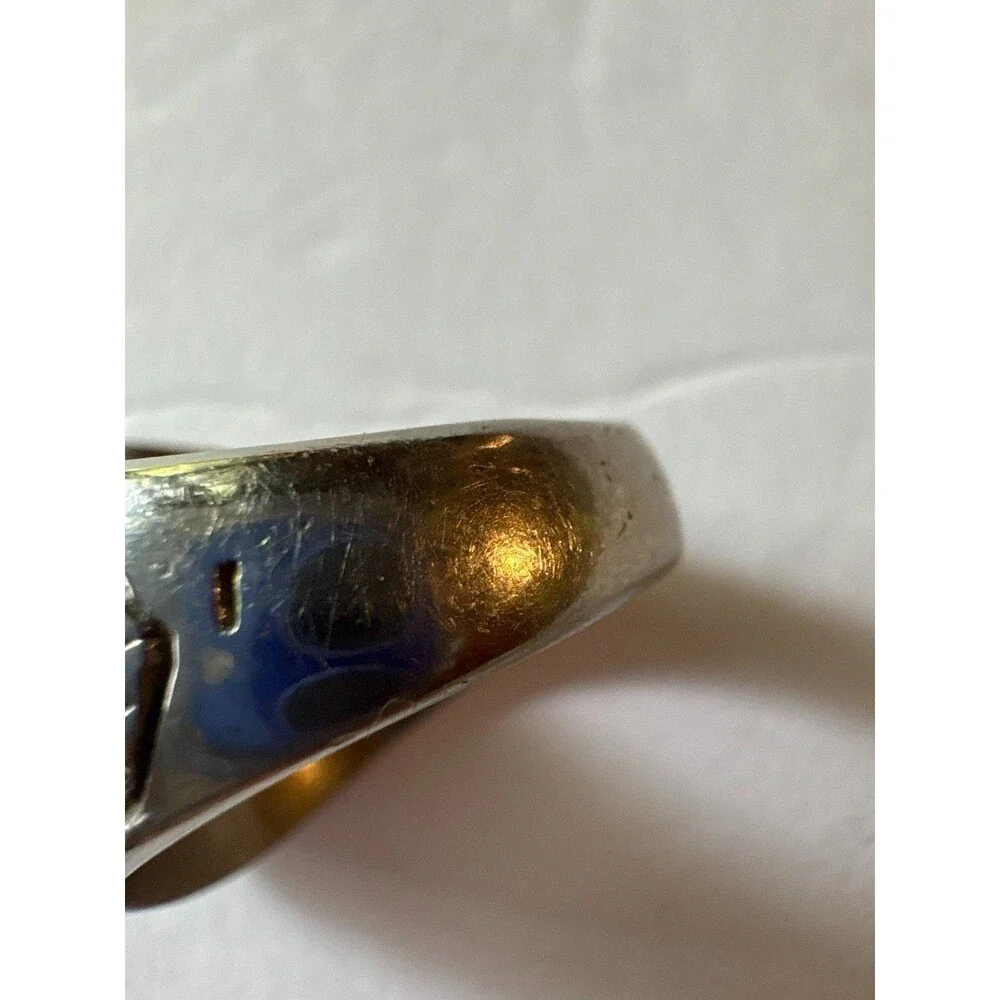 Vintage USMC Marines Ring Tun Tavern 1775 Iwo Jima 1945 Red Stone Military